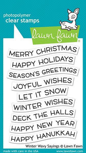 Lawn Fawn-Winter Wavy Sayings-Clear Stamp Set- - Design Creative Bling