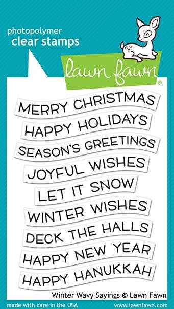Lawn Fawn-Winter Wavy Sayings-Clear Stamp Set-
