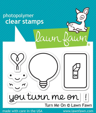 Lawn Fawn-Turn Me On-Clear Stamp Set - Design Creative Bling