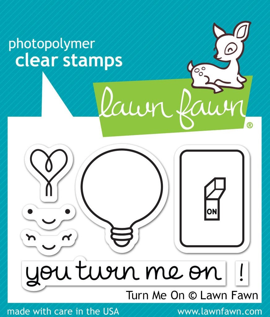 Lawn Fawn-Turn Me On-Clear Stamp Set