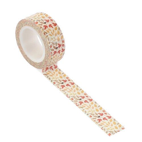 Carta Bella Paper - Fall Market Collection - Decorative Tape - Whisking Leaves - Design Creative Bling