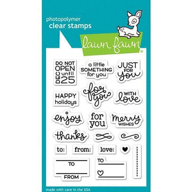 Lawn Fawn - Clear Photopolymer Stamps - Tiny Tag Sayings - Design Creative Bling