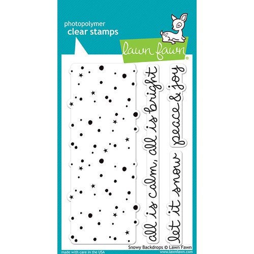 Lawn Fawn - Clear Photopolymer Stamps - Snowy Backdrops - Design Creative Bling