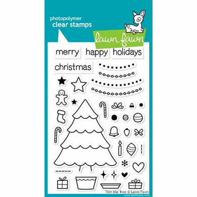 Lawn Fawn - Clear Photopolymer Stamps - Christmas - Trim the Tree - Design Creative Bling