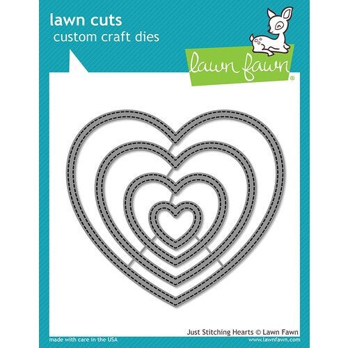 Lawn Fawn - Lawn Cuts - Dies - Just Stitching Hearts - Design Creative Bling