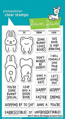 Lawn Fawn - don't worry, be hoppy - clear stamp set - Design Creative Bling