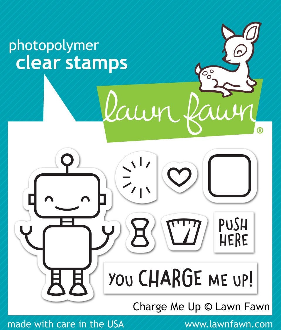 Lawn Fawn - charge me up - clear stamp set - Design Creative Bling