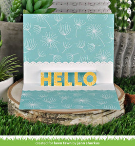 Lawn Fawn - pop-up hello - lawn cuts - Design Creative Bling