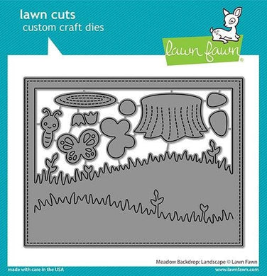 Lawn Fawn - meadow backdrop:landscape - lawn cuts - Design Creative Bling