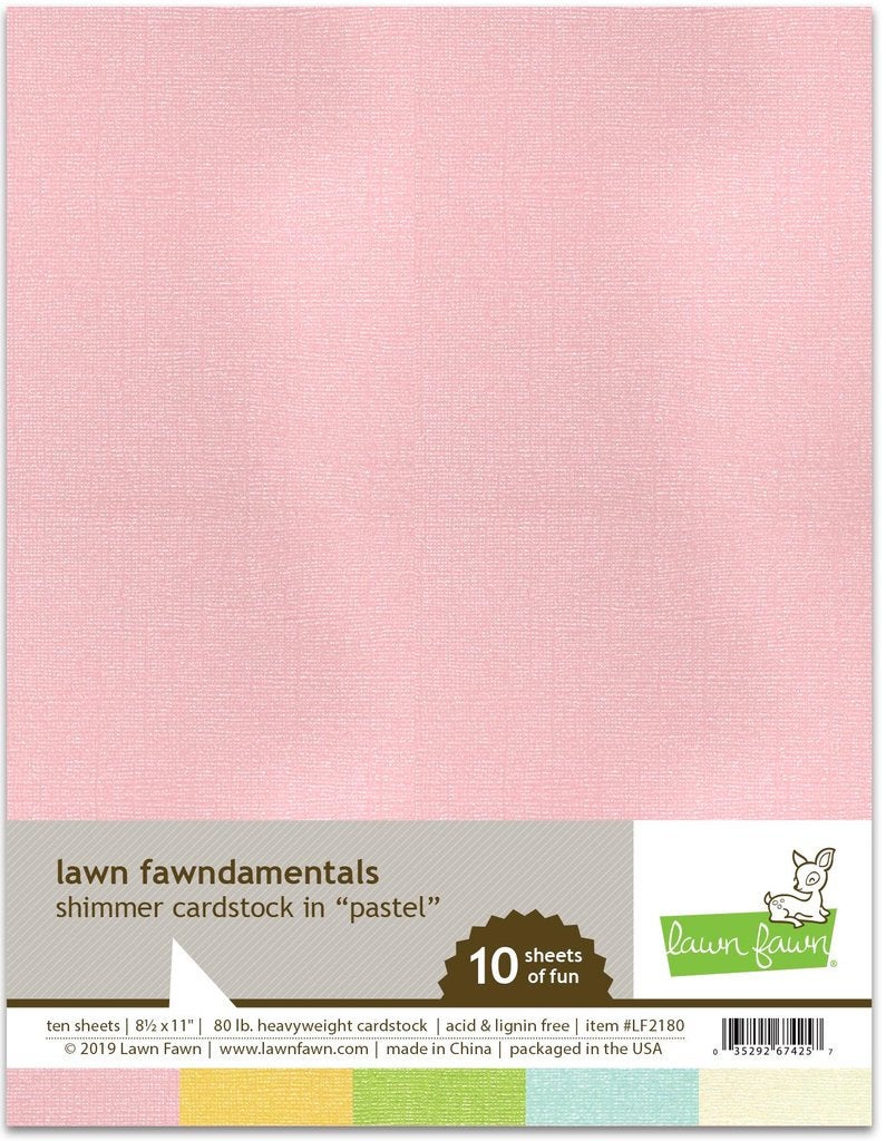 Lawn fawn - shimmer cardstock - pastel - Design Creative Bling