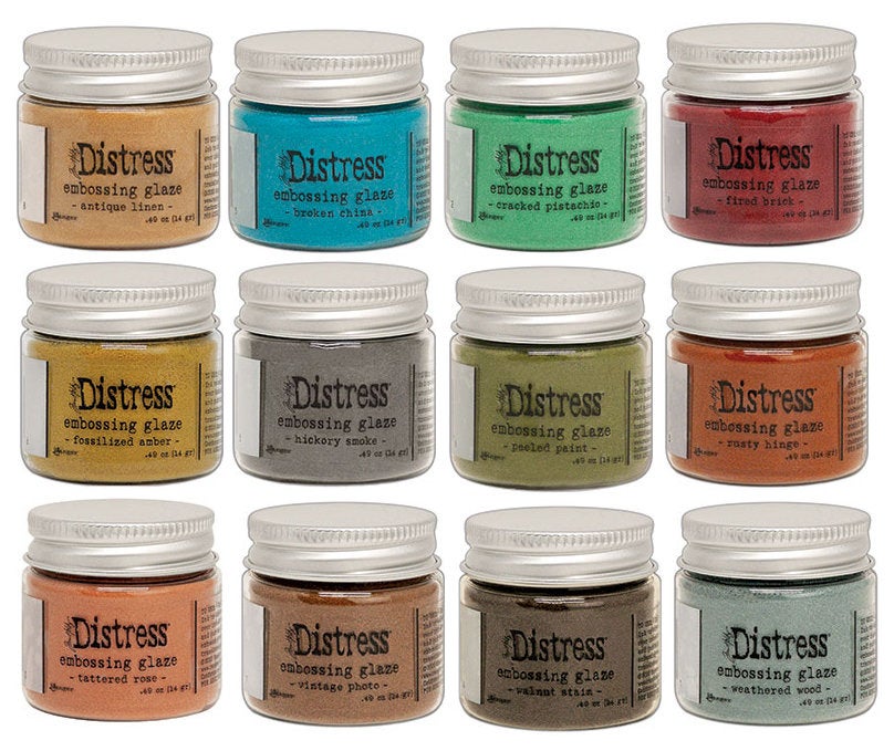 Tim Holtz-Distress Embossing Glaze-12 Color Bundle - Design Creative Bling