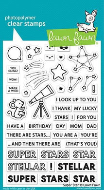 Lawn Fawn - super star - clear stamp set - Design Creative Bling