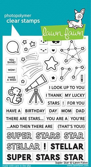 Lawn Fawn - super star - clear stamp set - Design Creative Bling