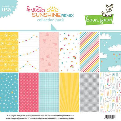 Lawn Fawn - hello sunshine remix collection pack -12x12 - Design Creative Bling