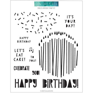 Concord & 9th - endless birthday - clear stamp set
