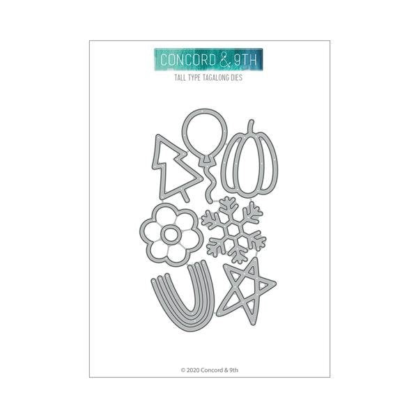 Concord & 9th - Tall Type Tagalong Dies - Design Creative Bling
