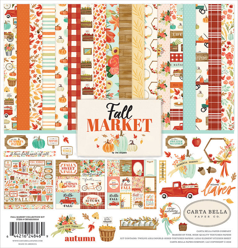 Carta Bella Paper - Fall Market Collection - 12 x 12 Collection Kit - Design Creative Bling