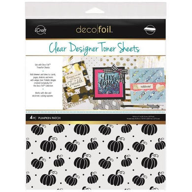 Therm O Web - iCraft - Fall - Deco Foil - 8.5 x 11 - Clear Designer Toner Sheets - Pumpkin Patch - Design Creative Bling