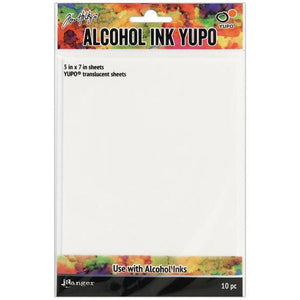 Ranger Ink - Tim Holtz - Alcohol Ink Yupo Paper - Translucent - 10 Pack