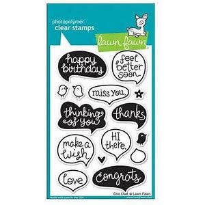 Lawn Fawn - chit chat - clear stamp set - Design Creative Bling