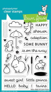 Lawn Fawn - hello baby - clear stamp set
