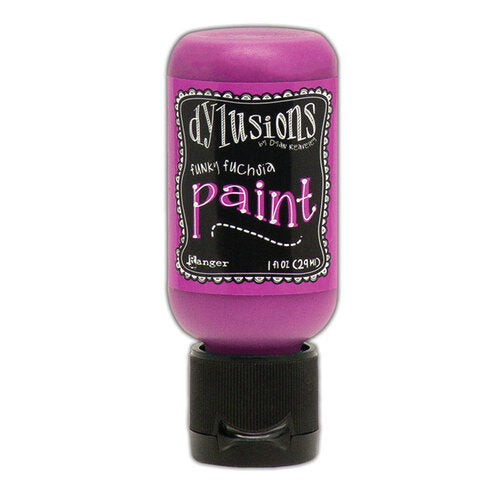 Ranger Ink - Dylusions Paints - Flip Cap Bottle - Funky Fuchsia - Design Creative Bling