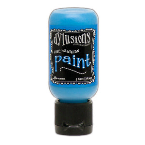 Ranger Ink - Dylusions Paints - Flip Cap Bottle -Blue Hawaiian - Design Creative Bling