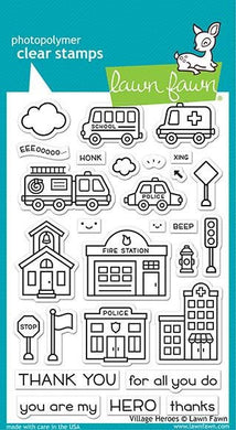 Lawn Fawn-Clear Stamp Set-village heroes - Design Creative Bling