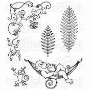 Heartfelt Creations - Monkeying Around Collection - Monkeying Aound Cling Stamp Set