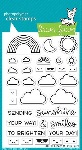 Lawn Fawn - Clear Photopolymer Stamps - All The Clouds - Design Creative Bling