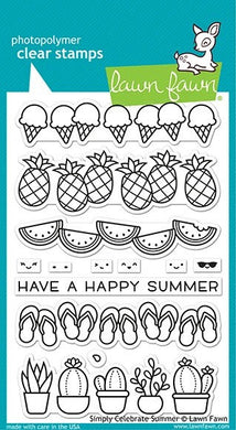 Lawn Fawn - Clear Photopolymer Stamps - simply celebrate summer - Design Creative Bling