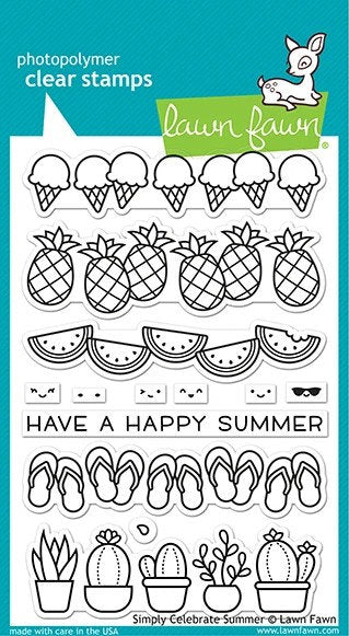 Lawn Fawn - Clear Photopolymer Stamps - simply celebrate summer