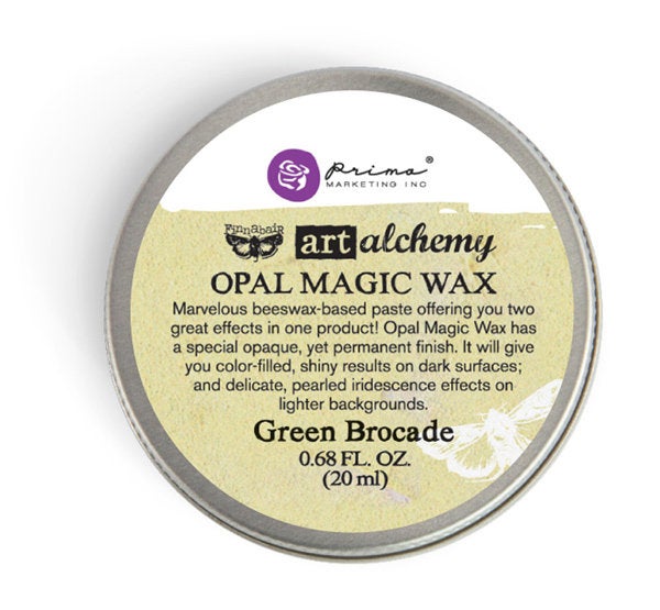 Prima - Finnabair - Art Alchemy - Opal Magic Wax - Green Brocade