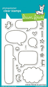 Lawn Fawn - A Birdie Told Me - clear stamp set - Design Creative Bling