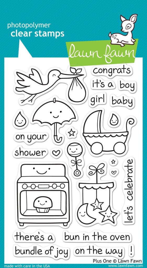 Lawn Fawn - Plus One- clear stamp set