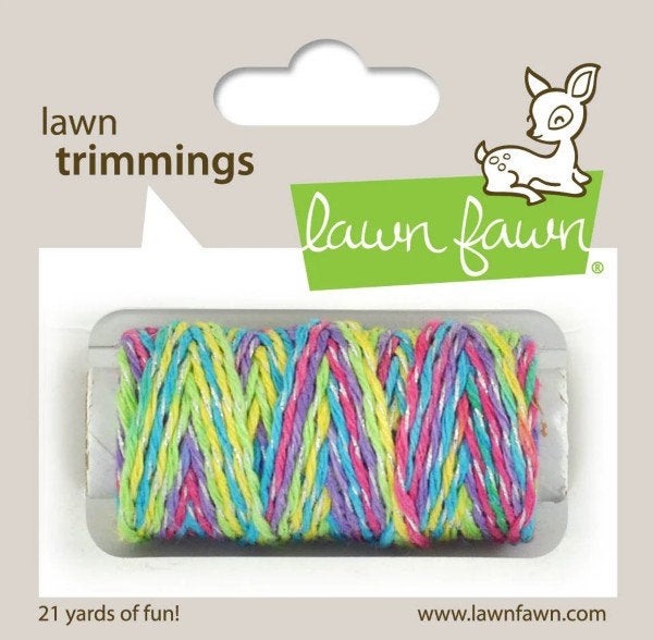 Lawn Fawn - Lawn Trimmings - Bakers Twine Spool - Unicorn Tail  Sparkle cord - Design Creative Bling