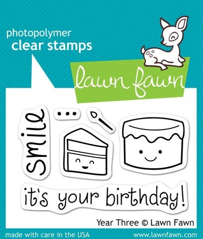 Lawn Fawn - clear stamp set- Year Three