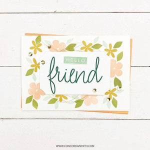 Concord & 9th - Clear stamp set - Friendly Hello - Design Creative Bling
