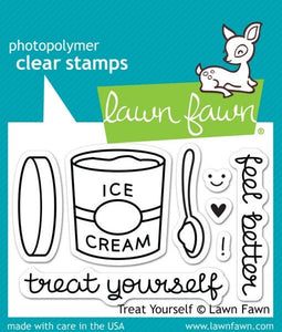 Lawn Fawn - Clear Stamps - Treat Yourself - Design Creative Bling