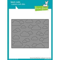 Lawn Fawn - Christmas - Lawn Cuts - Dies - Stitched Cloud Backdrop: Landscape - Design Creative Bling