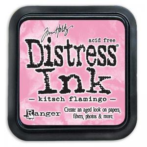 Tim Holtz Distress Ink Pad- Kitsch Flamingo- February 2021 color - Design Creative Bling